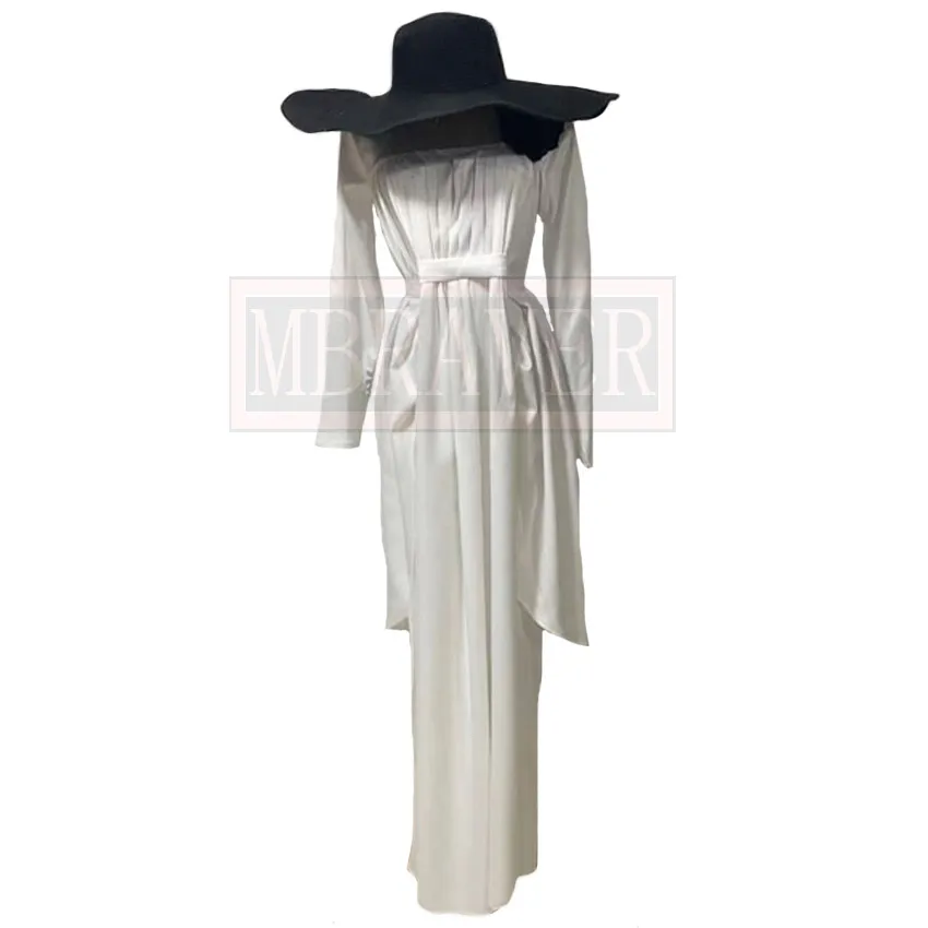 chinese dress ladies Resident Evil 8 Alcina Dimitrescu Satin Version Cosplay Costume main image 0