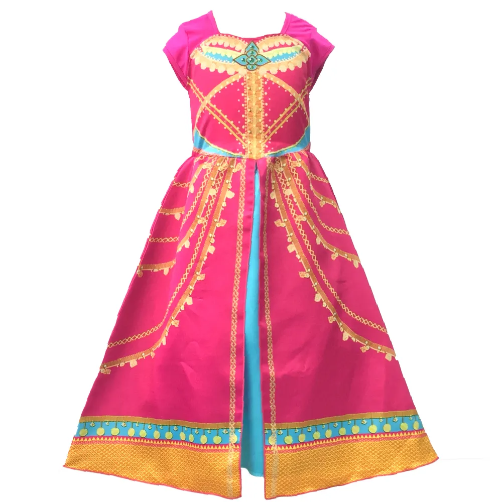 strapless open back dress Jasmine red costume outfit cosplay for adult – Cosplayrr main image 1
