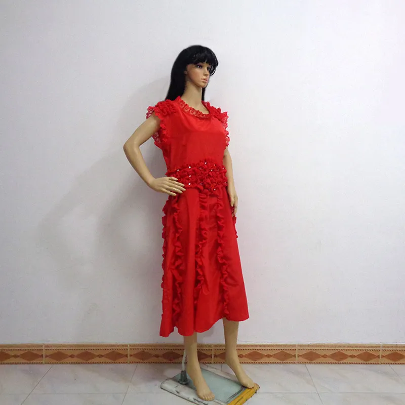 Customizable Red Jane Granger Mexican Formal Dress for Cosplay, Christmas, Halloween, and Parties - Available in Any Size