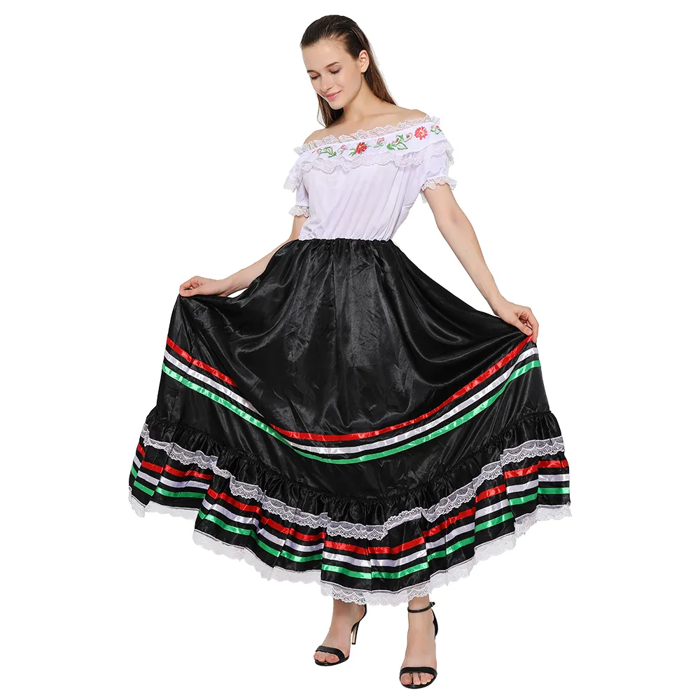 chinese dress ladies Amazon.com: Halfchet 6 Pcs Mexicanos Traditional Dress Women Folklorico  Vestidos Outfit Mexican Skirt Carnival Halloween Costume(Small) : Clothing,  Shoes & Jewelry