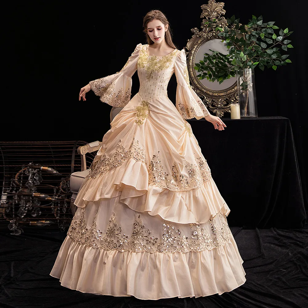 Victorian Renaissance-Inspired White Princess Dress for Women Gown for Women - 18th Century Renaissance, Rococo, Baroque, Marie Antoinette Ball
