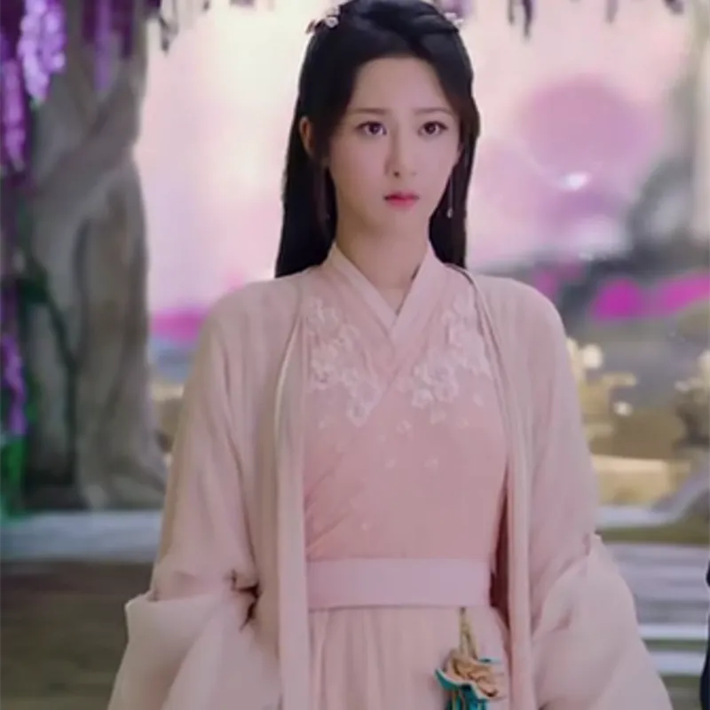 Elegant Oriental Style Chinese pink hanfu dress for and Performances - Tang Dynasty Princess Style