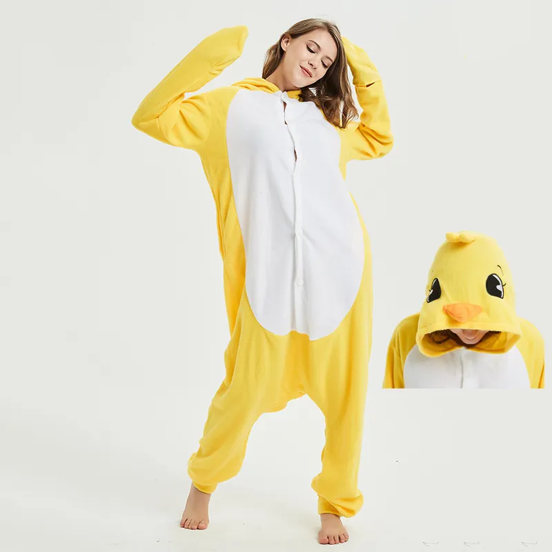 Traje De Pijama De Ostentos De Animales De Pollo Amarillo Ropa De