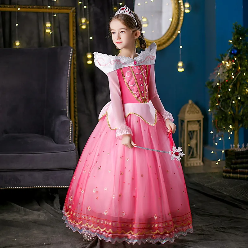 Girls Princess Aurora Polyester Dress Set for Halloween Christmas Party  Ages 2-10 from Dhgate Others Apparel - price 45.16