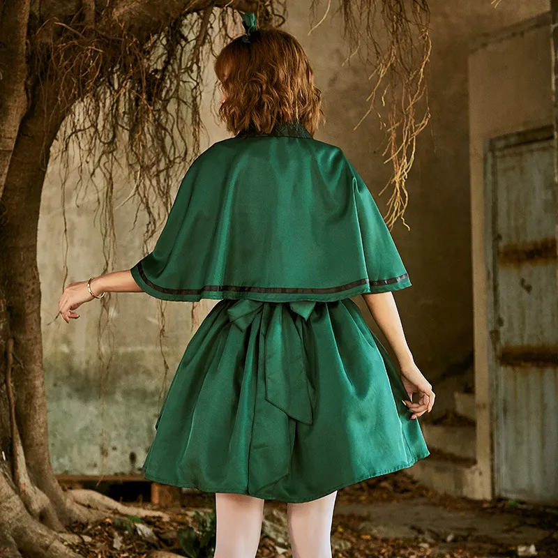 green emerald velvet dress Alice in Wonderland Bustle skirt | Alice in Wonderland main image 1