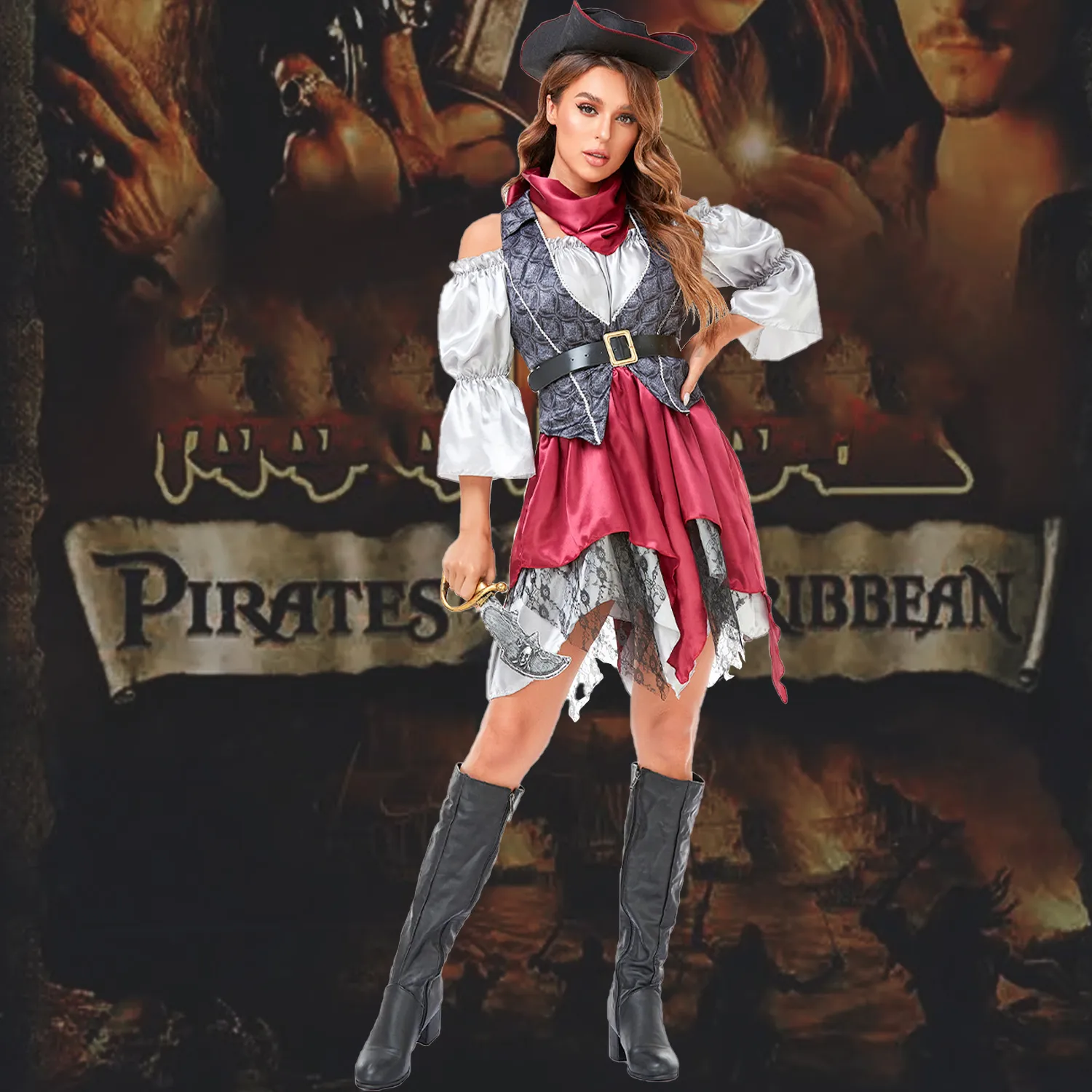 chinese dress ladies Smiffys Women Deluxe Pirate Buccaneer Beauty Costume main image 0