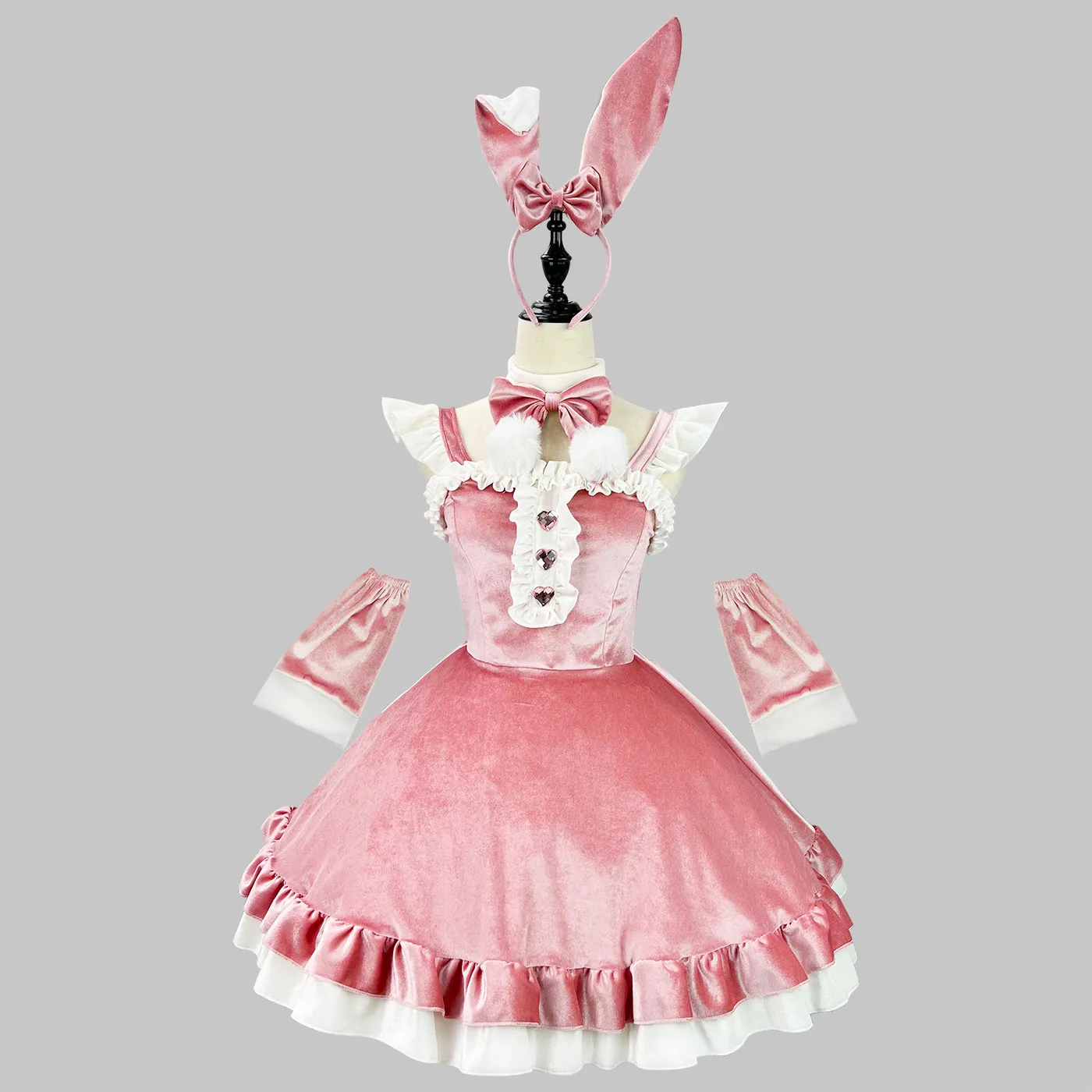 chinese dress ladies 1980s Bunny Costume Latex Dress With Ears Headband