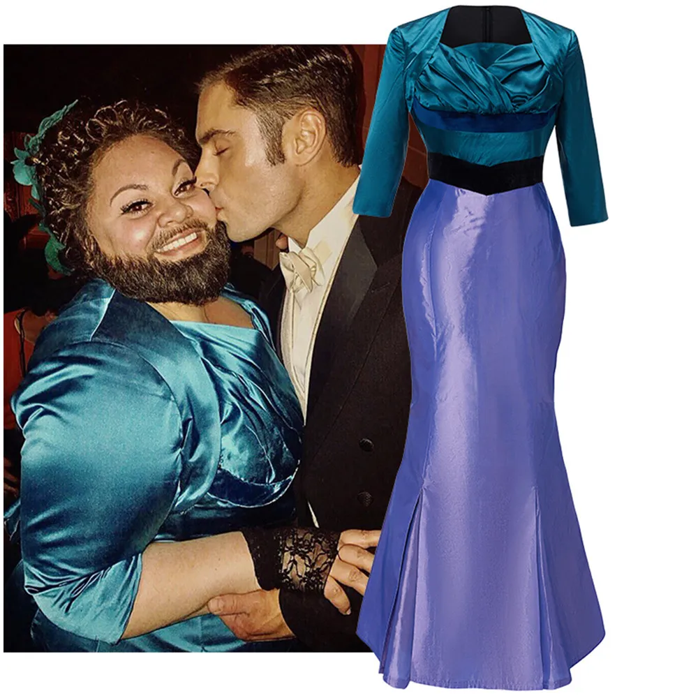The Greatest Showman Lettie Lutz The Bearded Cosplay Costume Mermaid Dress Halloween Carnival Party Outfit Cocktail Party Gown