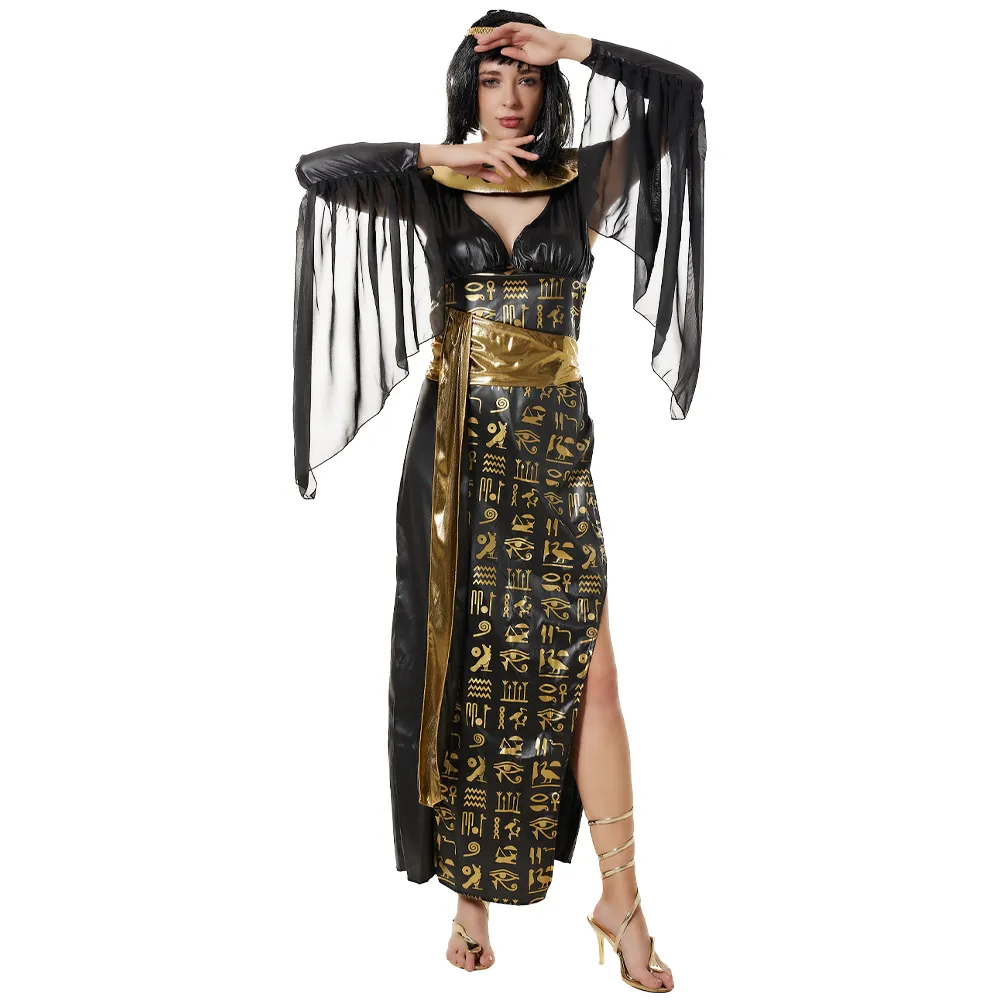 green emerald velvet dress Egyptian Goddess Costume Black