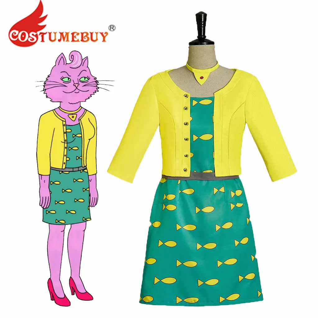 CostumeBuy Princess Carolyn Cosplay Costume Cat Gril Halloween Dress Top  Jacket Suits for Adult Women Female