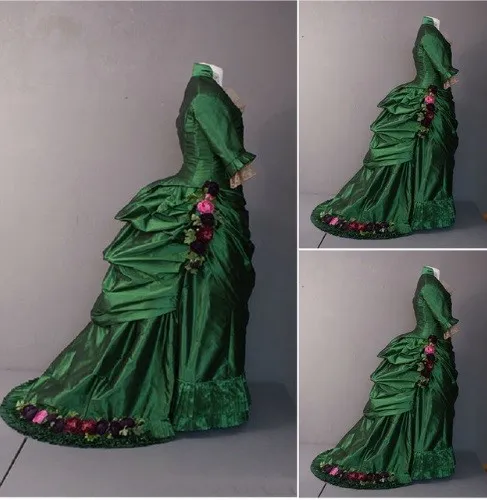 green emerald velvet dress Southern Belle Dress main image 0