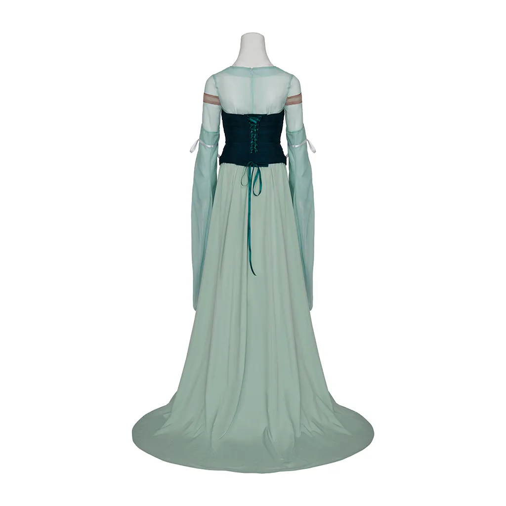 Galadriel Cosplay Costume Elf Princess Queen Dress Outfits Medieval Wedding Women Halloween Party Clothes Blue Long Dress