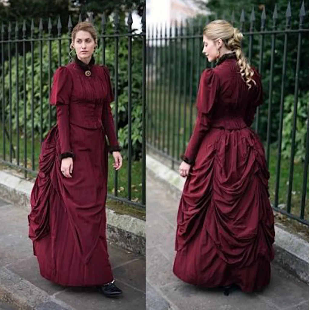 red edwardian house dress Red Edwardian House Dress