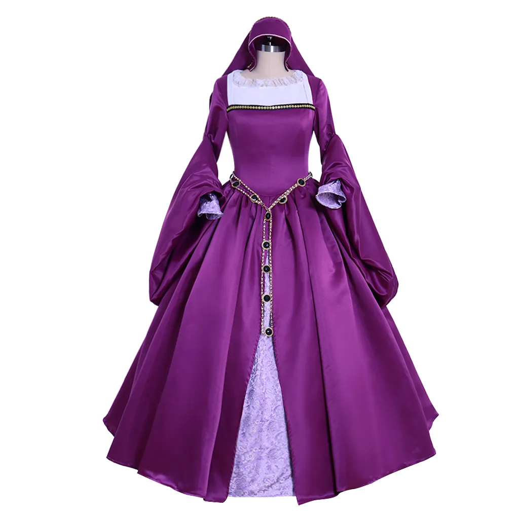 the tudors anne boleyn purple dress Bust 41" Plum Floral Tudor Anne Boleyn Dress, Gown, Medieval Costume, Regina OUAT Evil Queen Costume, the Tudors 32