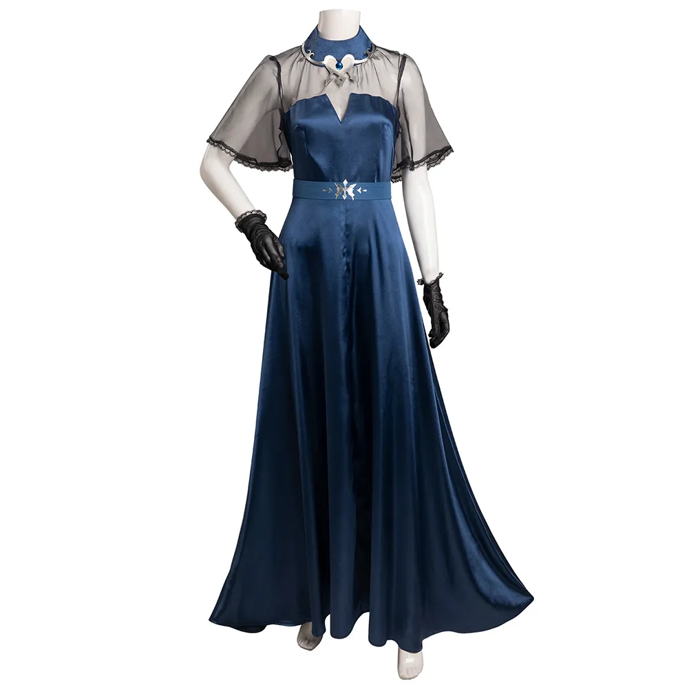 princess polly baby blue dress Castlevania Lenore Cosplay Costume Anime Long Blue... From  Uledemode_official, $46.55