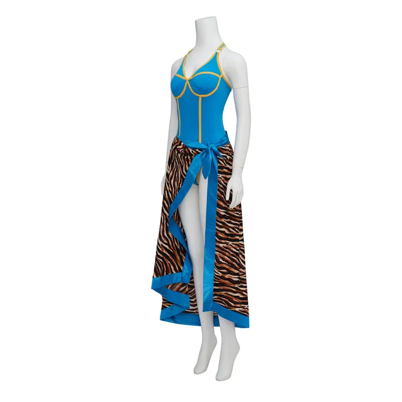 Musical Mamma Mia Cosplay Costume Blue Sexy Dress Halloween Carnival Stage Performance Outfits Musical Mamma Mia Cosplay Costume Blue Sexy Dress Halloween Carnival Stage Performance Outfits