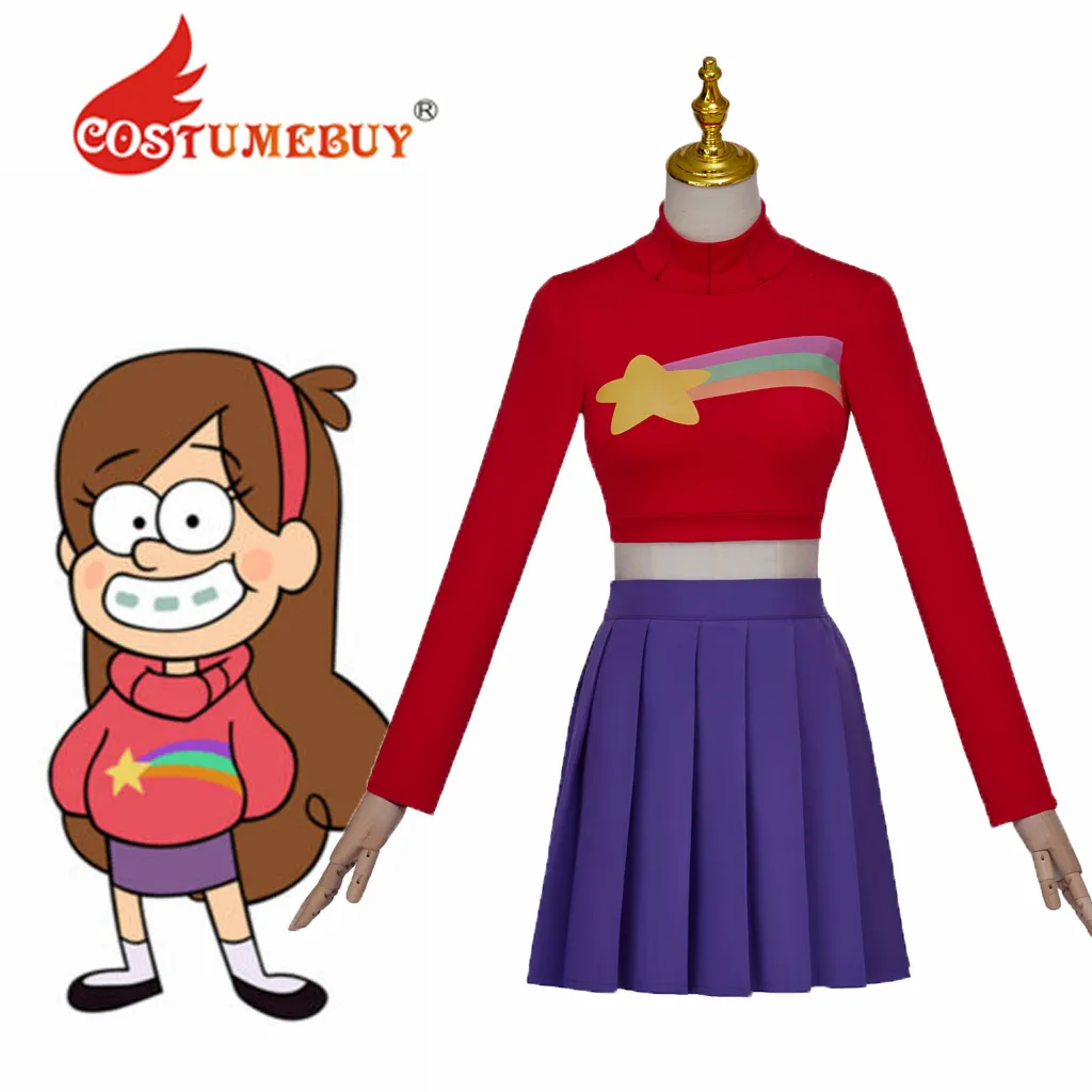 green emerald velvet dress Fandomaniax- Gravity Falls Mabel Pines Cosplay Hoodie Dress M