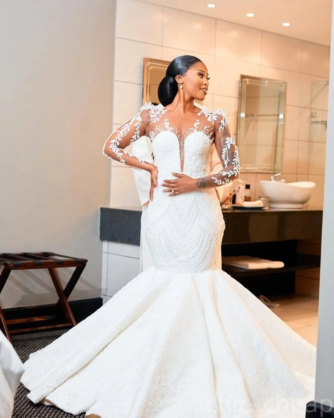long sleeve ivory wedding dress 2025 RODDRSYA 2025 Boho Wedding Dress O-Neck A-Line Long Sleeve
