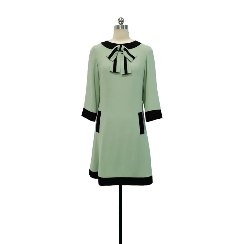 Beth Harmon Queens Gambit Costume, Retro Green Dress