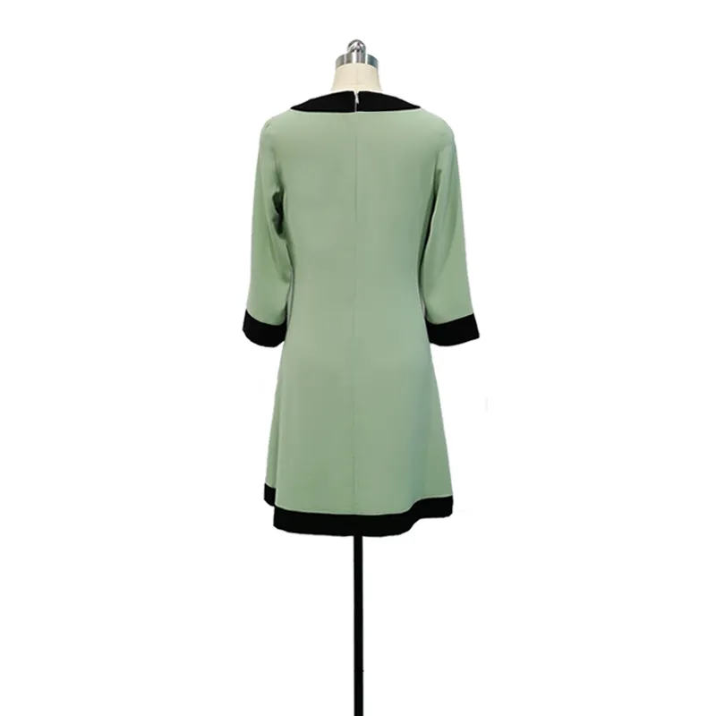 beth harmon green dress The Queen's Gambit Beth Harmon 60s Vintage Cosplay Dress Adults-Takerlama