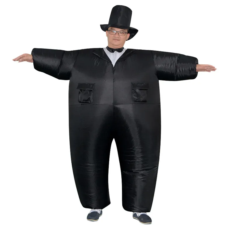 Gentleman Inflatable for Cosplay, Halloween, Weddings, and Parties - Funny Groom plus size Black dress Up Suit for Women and Men Gentleman Inflatable for Cosplay, Halloween, Weddings, and Parties - Funny Groom plus size Black dress Up Suit for Women and Men