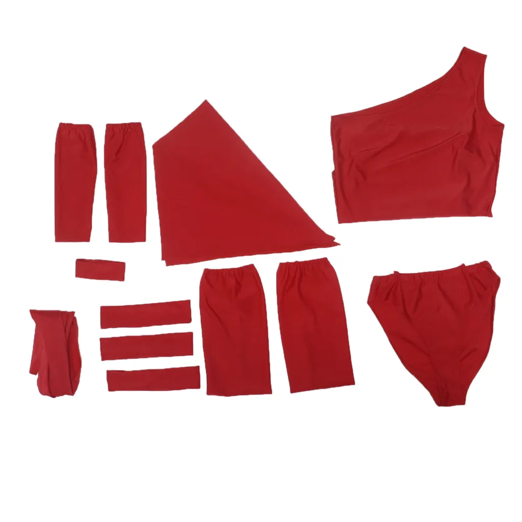 Elektra Cosplay Costume For Women Red Sloping Shoulder High Slit Dress With  Bandana Halloween Superhero Combat Outfit Full Set From Uledemode_official,  $117.28 | DHgate.Com, image size:1024x1024
