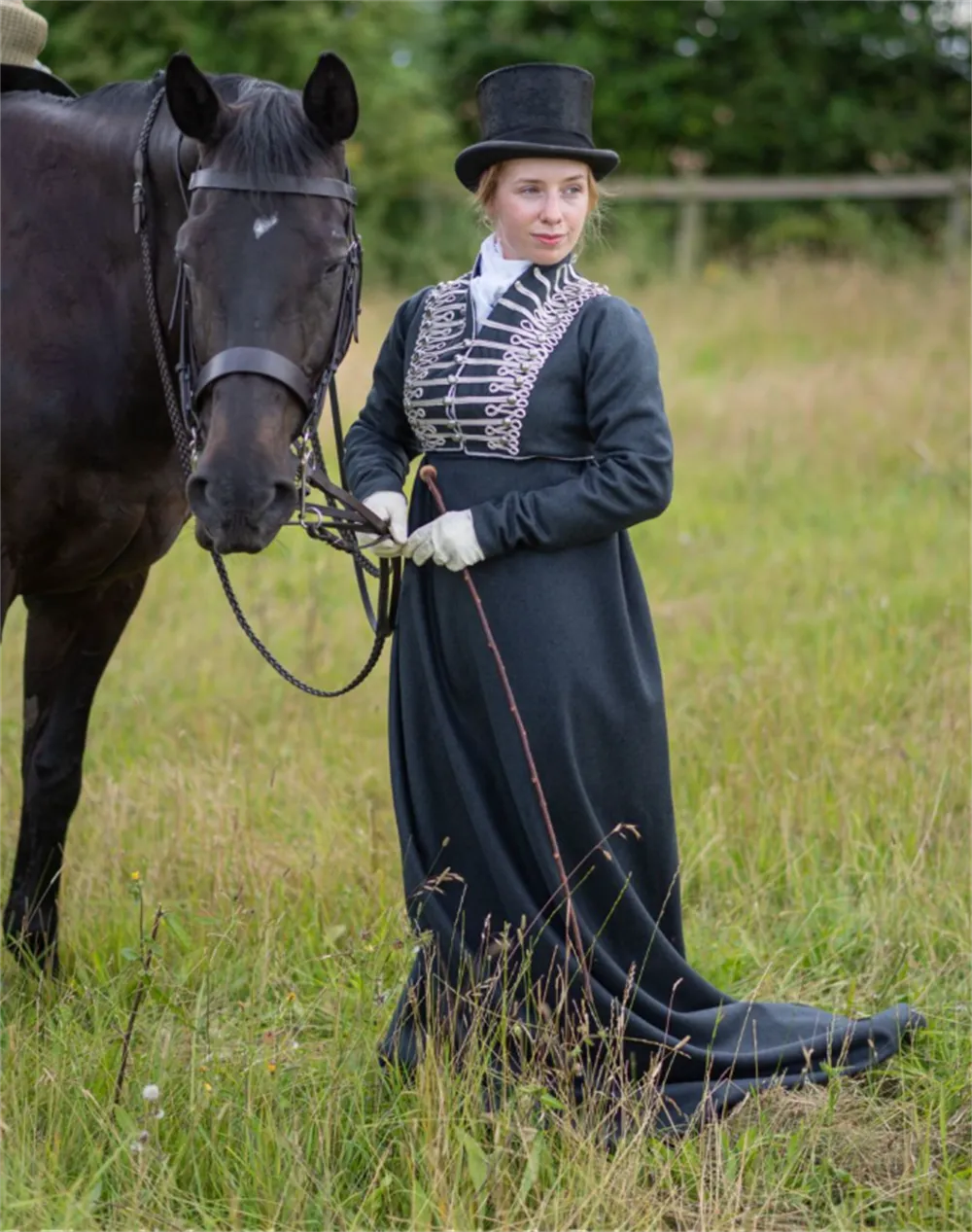 old fashioned equestrian dress Riding habit