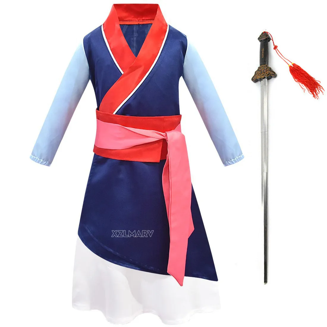 Last Minute Mulan Outfits Anime Mulan Cosplay Dress For Girls Red