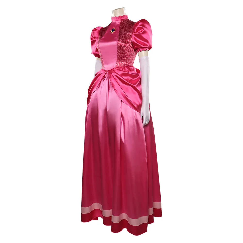 Pink Peach Princess Cosplay Costume with Jumpsuit, dresses with gloves, and Uniform for Adult Women - Perfect for Halloween and Carnival Pink Peach Princess Cosplay Costume with Jumpsuit, dresses with gloves, and Uniform for Adult Women - Perfect for Halloween and Carnival