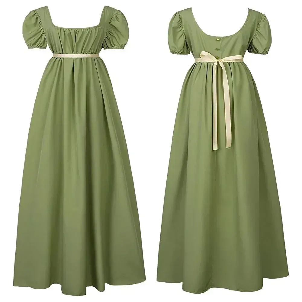 square neck green velvet dress Regency Dress – Amanda Uprichard main image 0