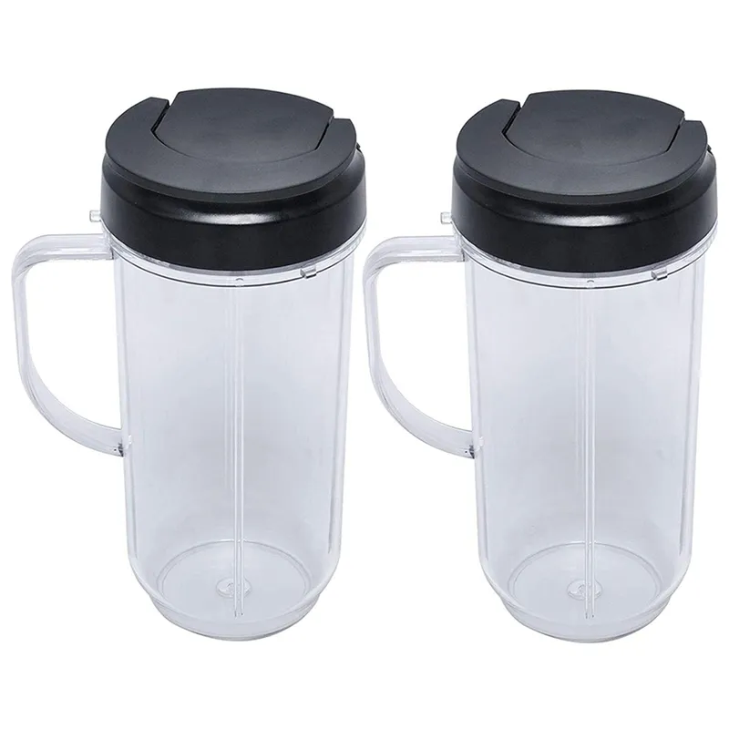 Save Big on Bulk Magic Bullet Replacement Cups 22oz Blender Cups  Replacement For Magic Bullet 250W MB1001 Tall Cup With Flip Top To Go Lid,  BPA Free,