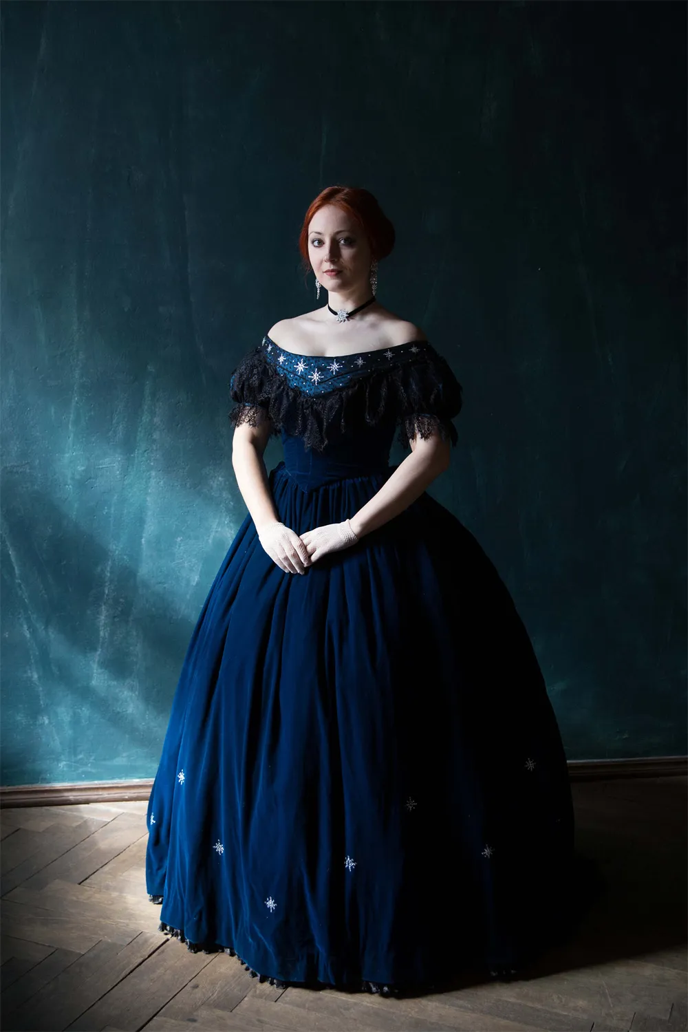 Civil War Dresses Inspired Velvet Ball Gown Victorian Empress