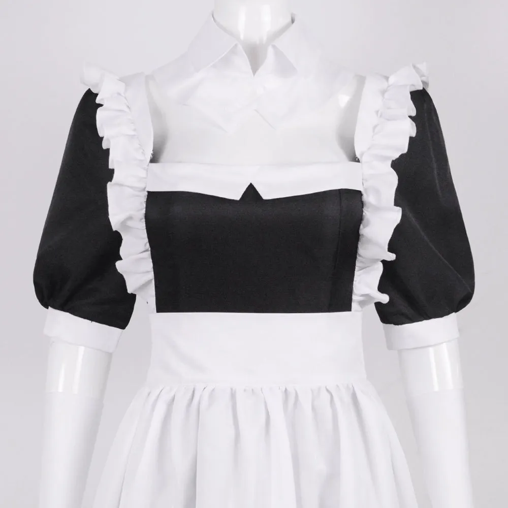 Anime Maid Lilith Cosplay Costume Waitress gothic dress for Halloween