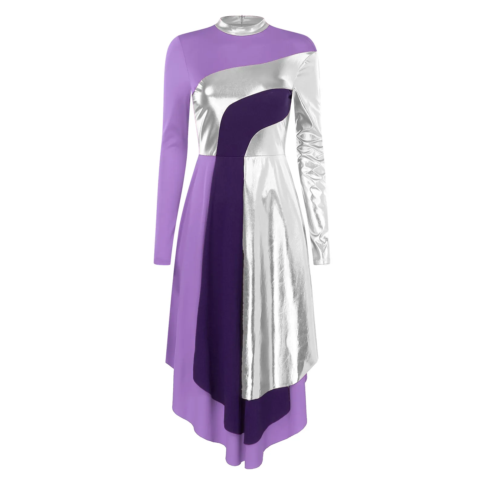 Long Sleeve Women's Ballet Lyrical Dance Dress with tunic fez Overlay - Perfect for Liturgical Church Praise and Worship Long Sleeve Women's Ballet Lyrical Dance Dress with tunic fez Overlay - Perfect for Liturgical Church Praise and Worship