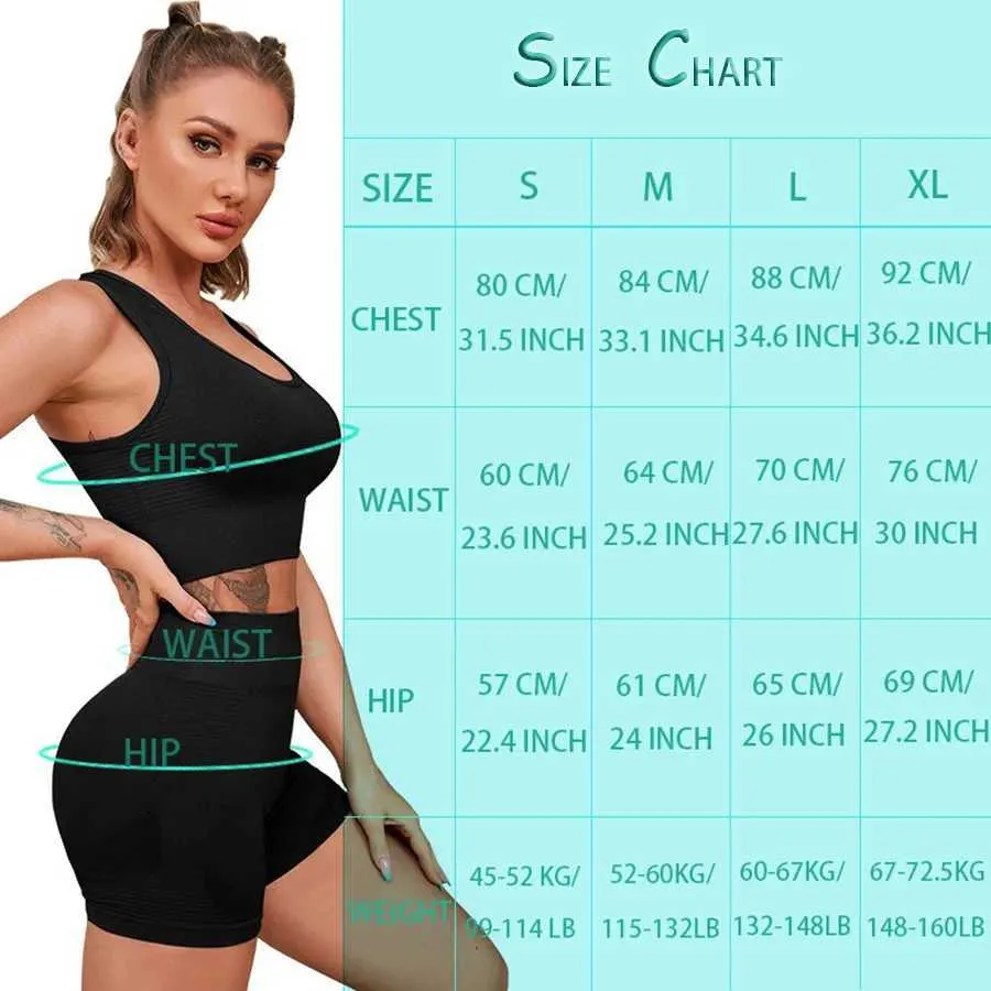 114 Pounds 52 Kg Lbs Ribbed High Waisted Workout Set Seamless