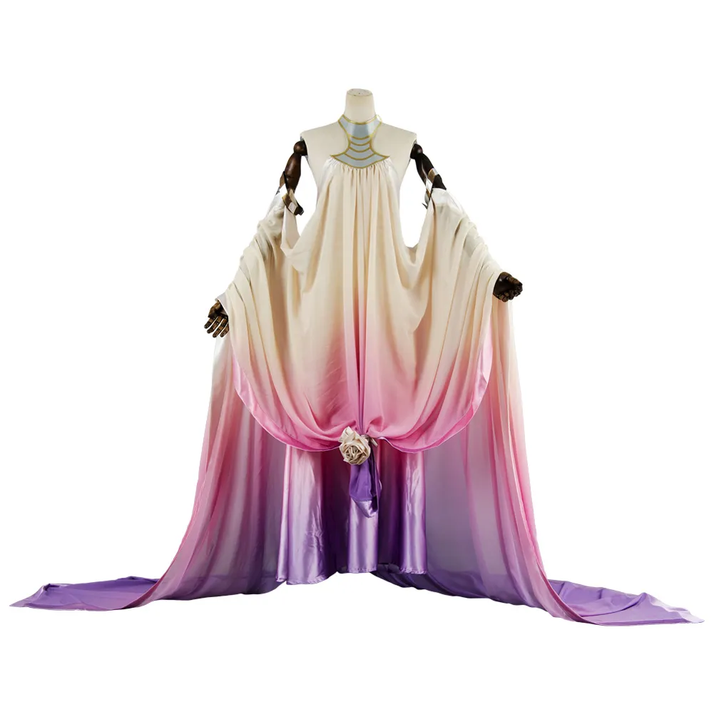 padme lake dress Amidala art print fashion illustration Lalana Arts Shoulder Width Padme Lake Dress, Pink Purple