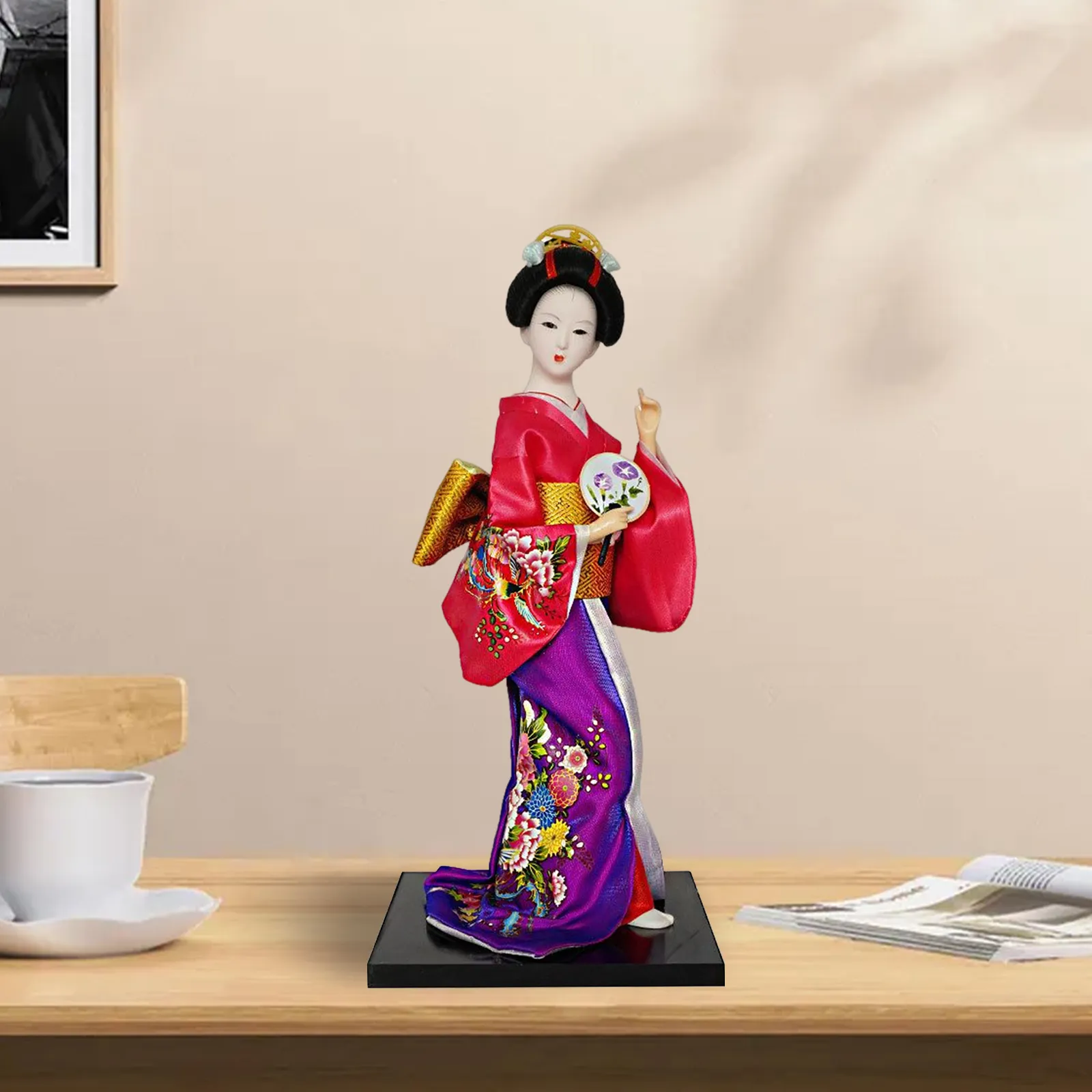 Japanese Kimono Doll Set - 3 Sizes In 1, Perfect For Home & Restaurant Decor