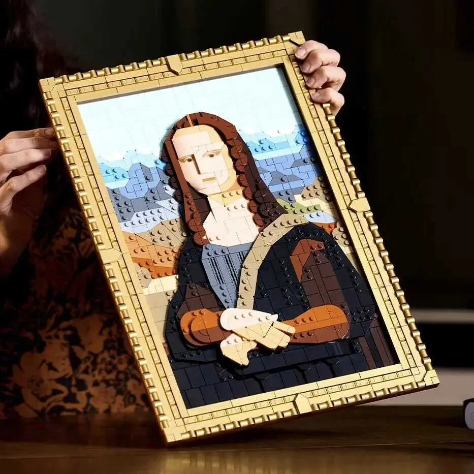 Mona Lisa Building Blocks Set 3D Model Art Puzzle, World Famous