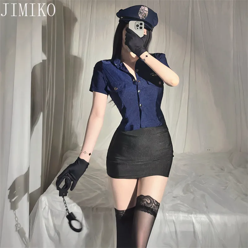 Women Sexy Aviation Uniform Costume Short Skirt, Bag, Lingerie