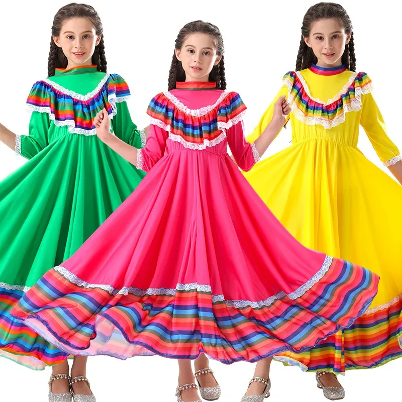 Carnival Mexican Costume Girls Traditional Folk Dancer Dress Set Polyester with Hasp Closure from Dhgate Others Apparel - price 23.61 Carnival Mexican Costume Girls Traditional Folk Dancer Dress Set Polyester with Hasp Closure from Dhgate Others Apparel - price 23.61