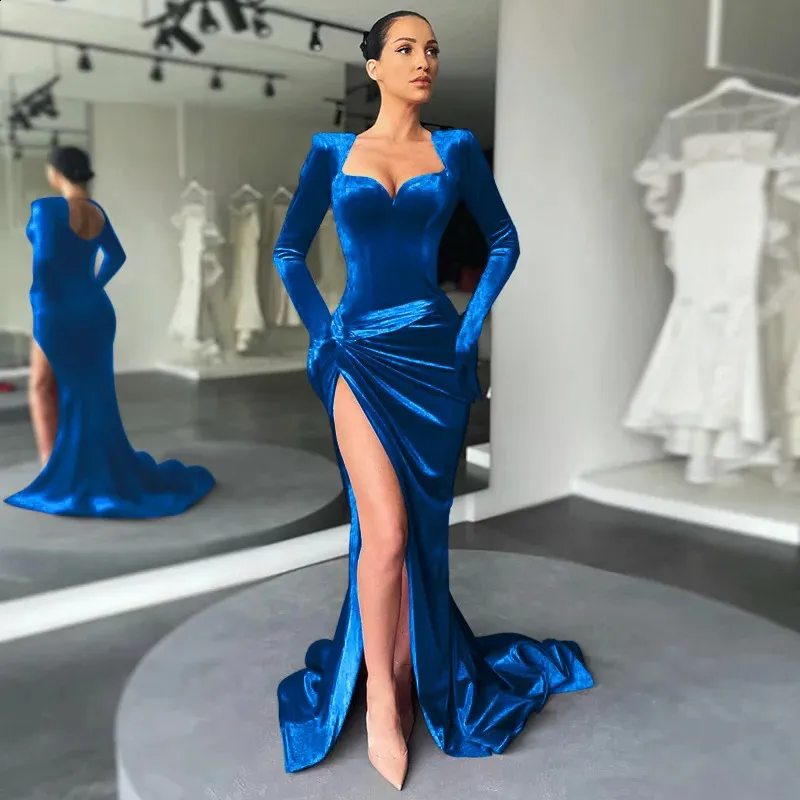 Velvet V Neck Maxi Dress, Long Sleeve Evening Gown | DHgate