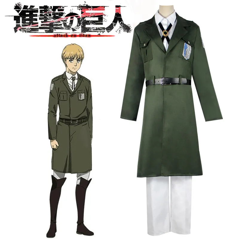 Trench Coat Aot Jacket Green Attack On Titan Cosplay Jacket Eren