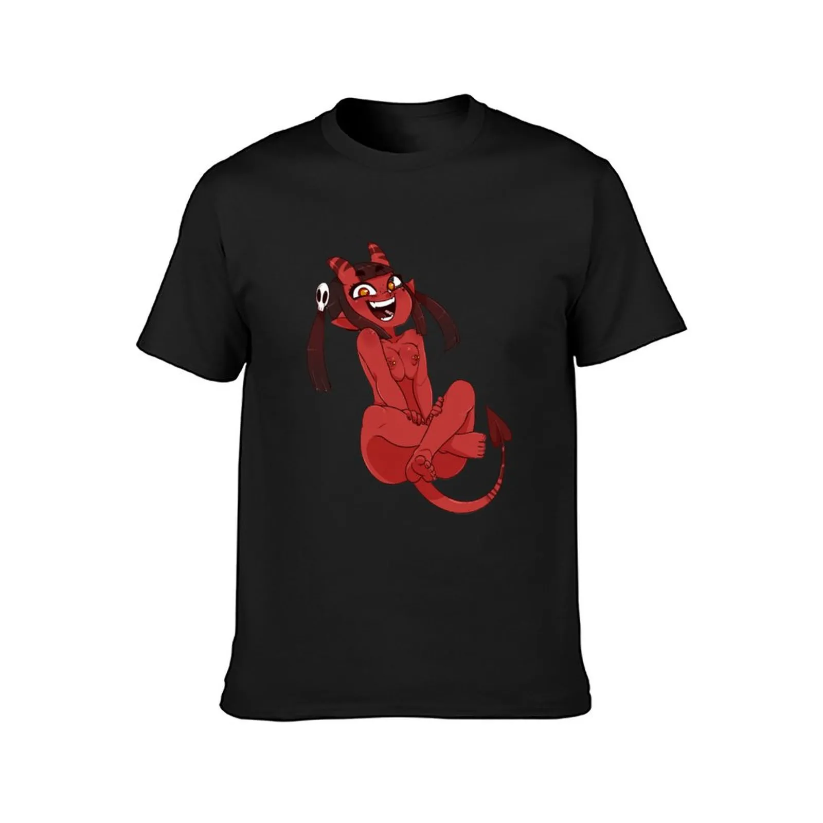 Men's Cotton Short Sleeve T-Shirt with Meru the Succubus Print for