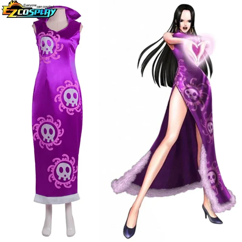 boa hancock purple dress REOZIGN Boa Hancock Action Figure 38cm PVC Handmade Statue Collection Figure Anime Fans Gifts Home & Kitchen Package Includes One Piece Lady Figureht Boa