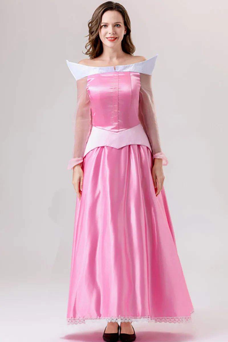Halloween Fairy Tale Pink Sleeve Aurora Sleeping Beauty Princess Cosplay  Costume Stage Performance Sweet Queen Fancy Dress From Uledemode_official,  $36.44 | DHgate.Com, image size:800x1200