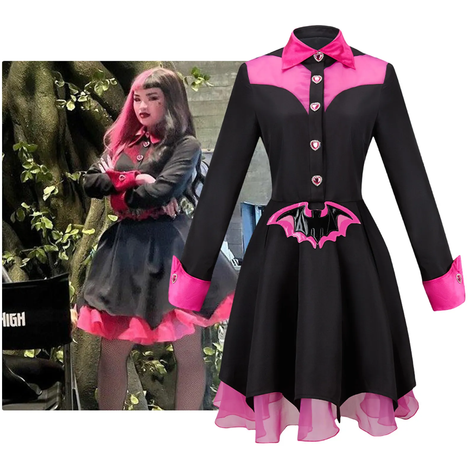 Disfraz De Cosplay De Draculaura: Vestido De Uniforme De Escuela