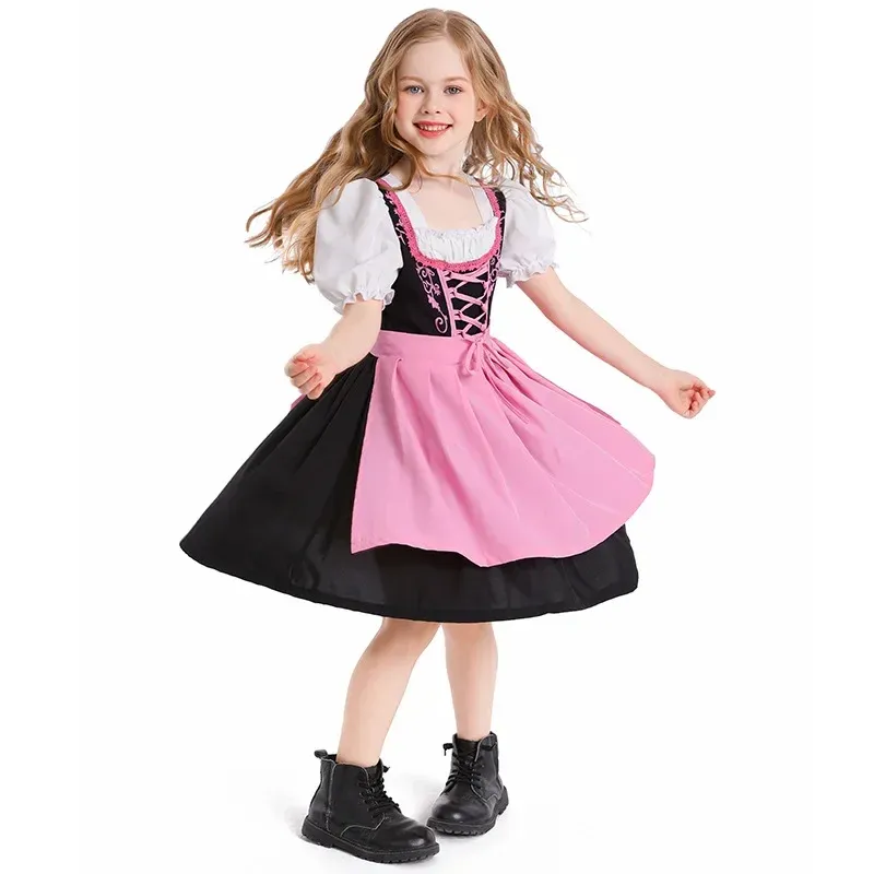 open lace back dress Dirndl Luria pink 50cm  Krger Dirndl