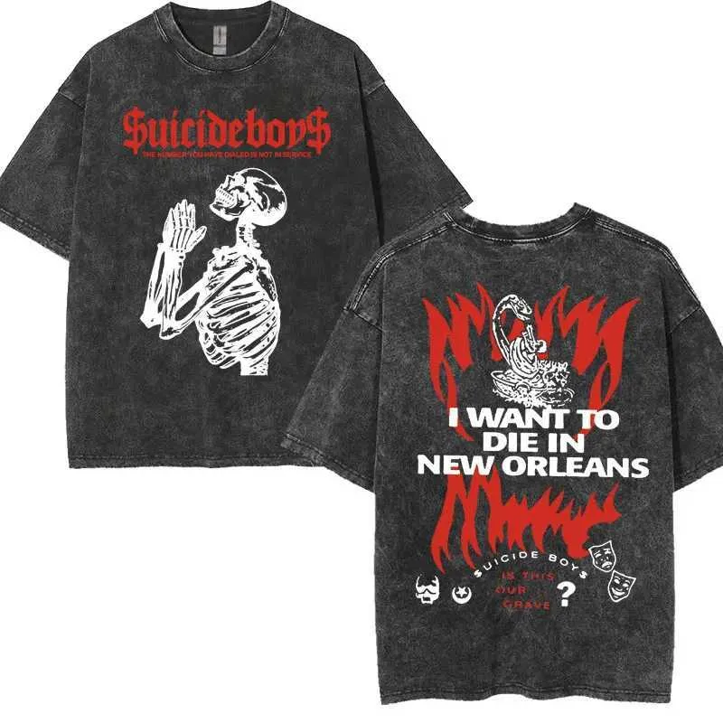 Wholesale Suicideboys Merch: Vintage Washed G59 T Shirt Ruby