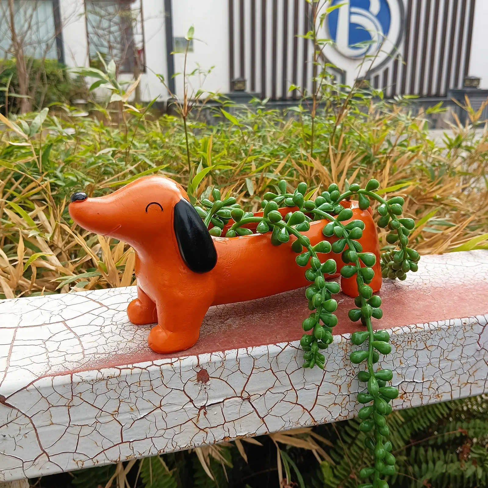 Dog Planter Sausage Dog Resin Flower Pot With Solar... From Ddmywonder,  $19.83 | DHgate.Com
