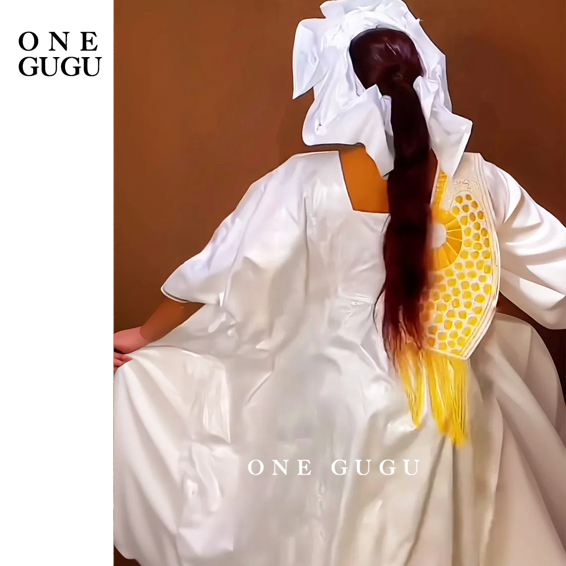 African Traditional Wedding Bazin Riche Boubou and Scarf with Tassels White  and Gold Embroidery Cotton Polyester from Dhgate Ethnic Clothing - price  77.67